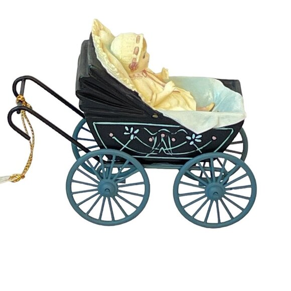 Renny’s Buggy a Tiny Treasure by Jan Hagara Porcelain Figurine Baby in Carriage - Picture 5 of 8